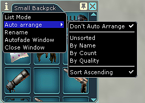 Backpack Auto Arrange Backpack Auto Arrange